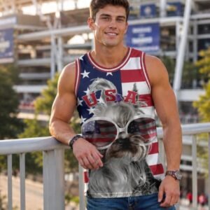 Men's 4th of July USA Flag Basketball Jersey- The Perfect Patriotic Outfit for Independence Day Celebrations