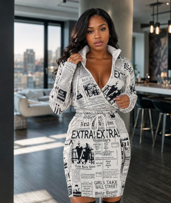 BIRW Hoodie Dress for Women 2026 Slim Casual Long Sleeve High Waist Drawstring Pullover Bodycon Sweatshirt Dress