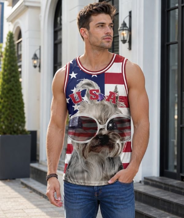 Men's 4th of July USA Flag Basketball Jersey- The Perfect Patriotic Outfit for Independence Day Celebrations