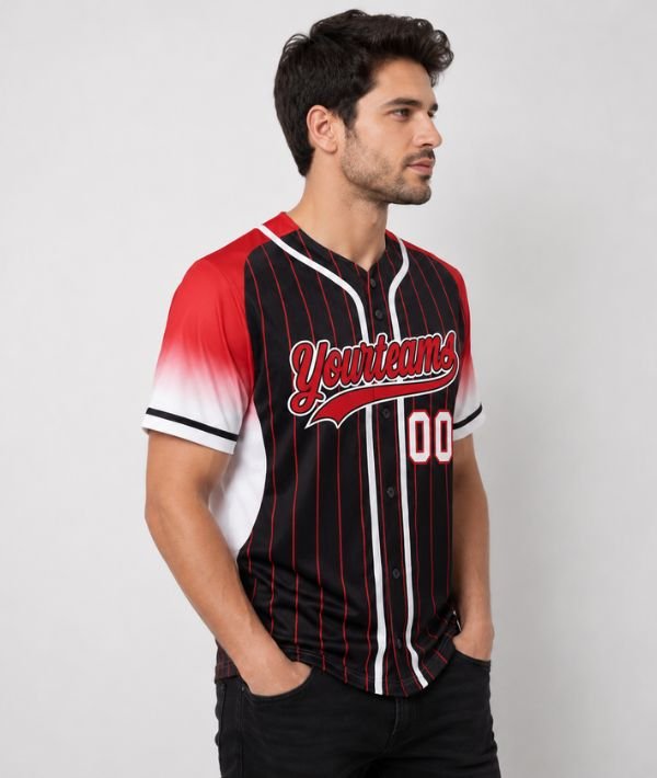 Custom Stripe Baseball Jersey Men Women Youth – Personalized Team Name, Number & Logo
