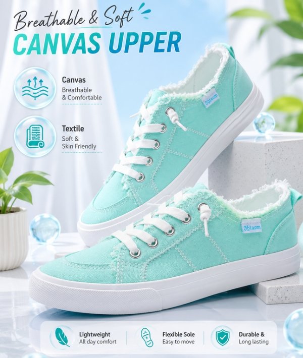 Obtaom Women's Canvas Slip-On Shoes Review – Comfortable, Stylish & Everyday-Friendly Flats