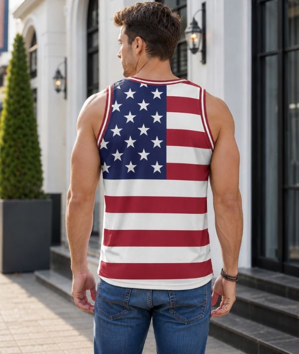 Men's 4th of July USA Flag Basketball Jersey- The Perfect Patriotic Outfit for Independence Day Celebrations