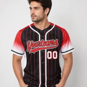 Custom Stripe Baseball Jersey Men Women Youth – Personalized Team Name, Number & Logo