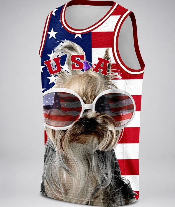 Men's 4th of July USA Flag Basketball Jersey- The Perfect Patriotic Outfit for Independence Day Celebrations
