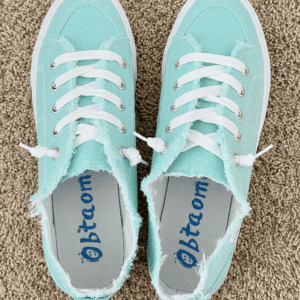 Obtaom Women’s White Leopard Slip-On Sneakers
