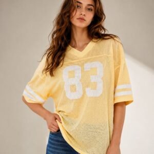 Forever 21 Mesh Oversized Football Tee